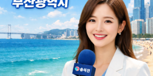 국세청 체납관리단 부산시에서 여성 리포터 세금 관련 설명하는 모습이다.
