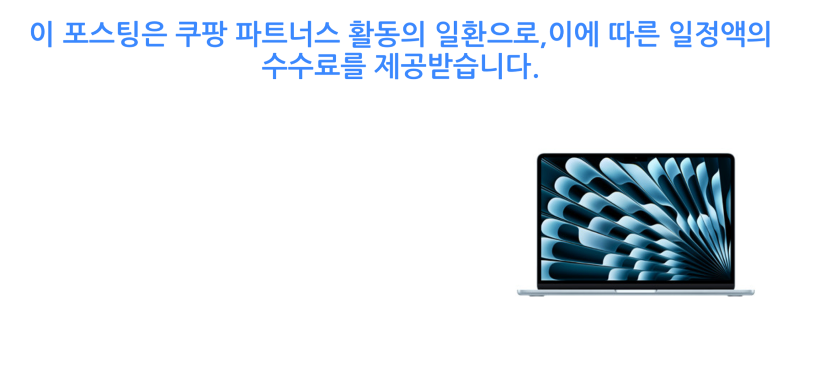 애플 상품 정보 안내 사항입니다.