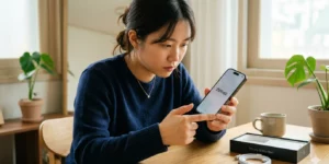아이폰 초기 불량 테스트 육안과 손끝의 감각만으로도 초기 불량의 70% 이상을 잡아내는 아이폰 유저 여성