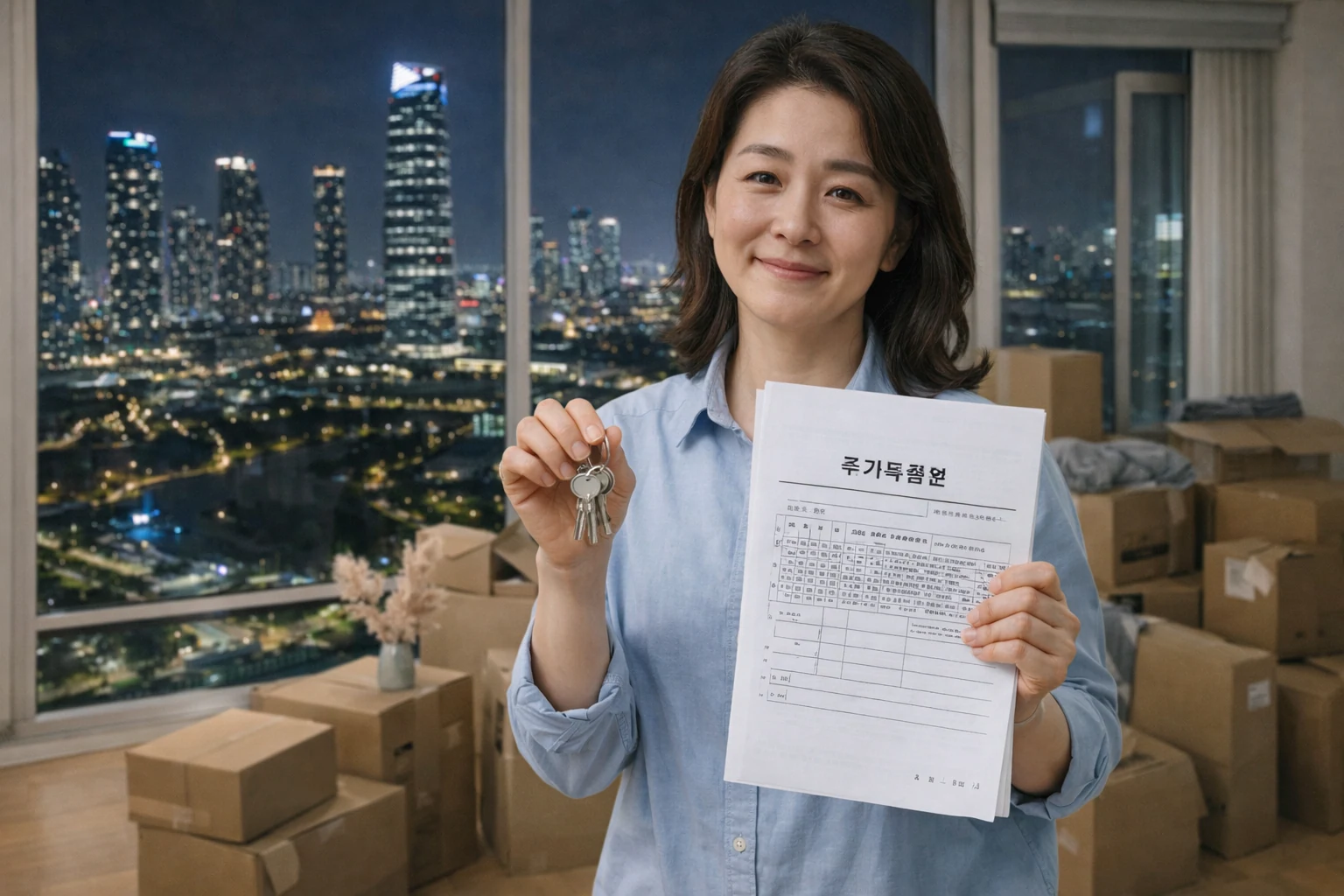 임차권등기명령 신청방법 보증금 보전한 세입자가 거실에서 이사짐을 정리한다