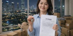 임차권등기명령 신청방법 보증금 보전한 세입자가 거실에서 이사짐을 정리한다